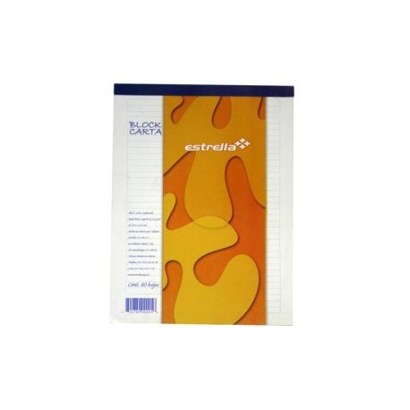 Block tamaño carta Estrella raya 80 hojas