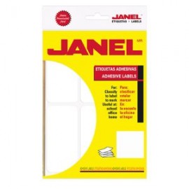 JAN-ETQ-25 / 1005010100 Etiqueta blanca Janel clasica No.25 con 84 etiquetas de 50x100mm