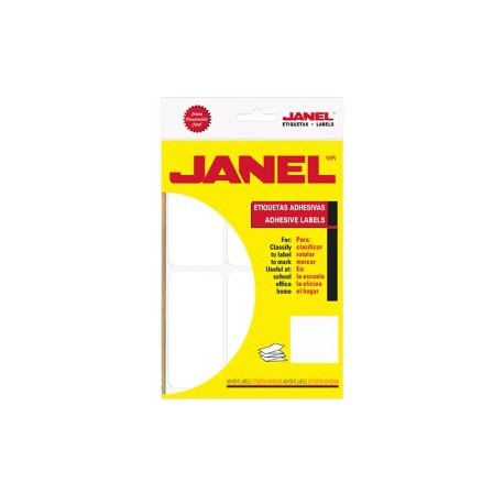 JAN-ETQ-25 / 1005010100 Etiqueta blanca Janel clasica No.25 con 84 etiquetas de 50x100mm