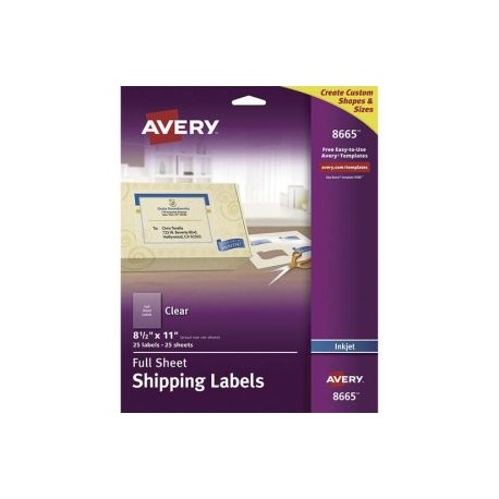 AVE-ETI-8665 / 8665 Etiqueta Tecnologia Inkjet 21.6X27.9cm