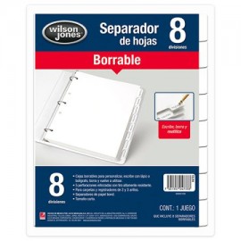 ACO-SEP-P4733 / P4733 Separador Borrable 8 Divisiones