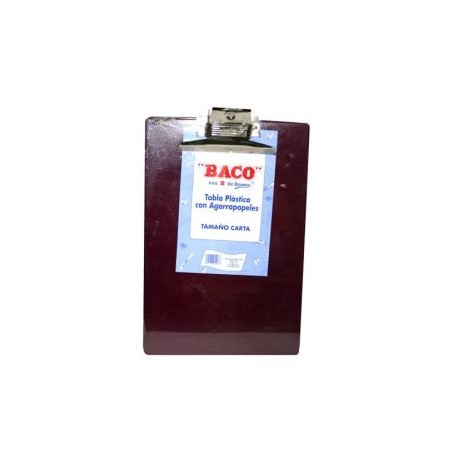 BAC-TAB-CARTAP / TB005 Tabla Plastico Carta Broche Metalico