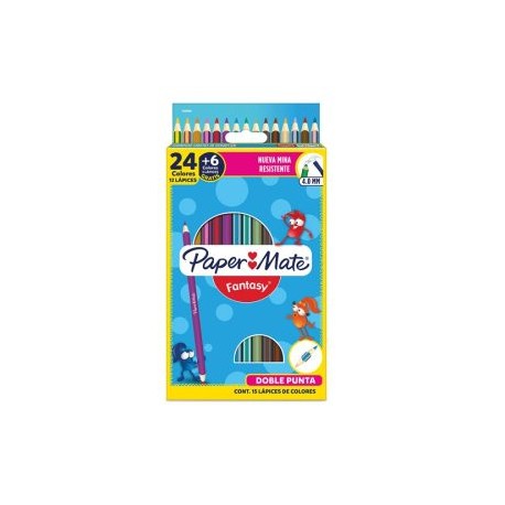 BER-COL-2049476 / 2049476 Colores Paper Mate Triangulares de Doble Punta Surtidos 12pz