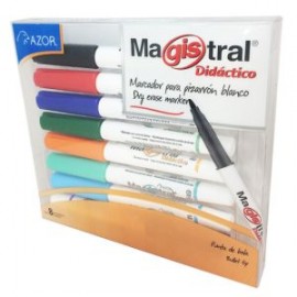 AZO-MAR-84078 / 301.84078 Marcador Magistral Didactico Punto Fino Surtido 8pz