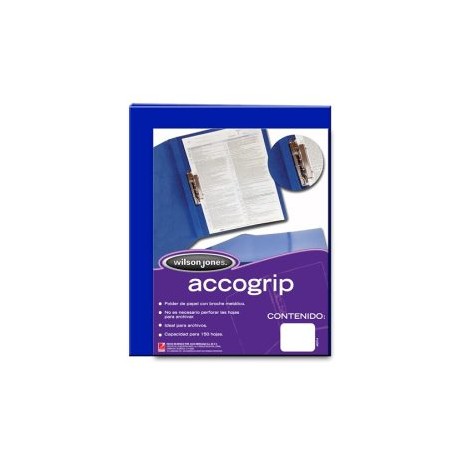 ACO-CAR-P0963 / P0963 Folder Accogrip Carta Azul Oscuro