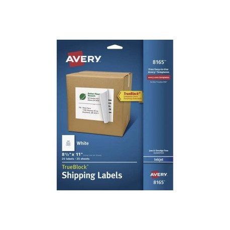 AVE-ETI-8165 / 8165 Etiqueta Tecnologia Inkjet 21.6X27.9cm