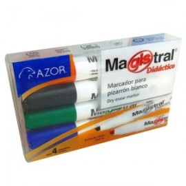 AZO-MAR-8354 / 301.8354 Marcador Magistral Didactico Surtido 4pz