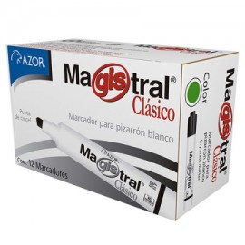 AZO-MAR-83404C / 301.83404 Marcador Magistral Clasico Verde 12pz