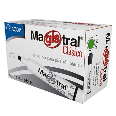 AZO-MAR-83404C / 301.83404 Marcador Magistral Clasico Verde 12pz