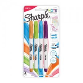 BER-MAR-2132980 / 2132980 Marcador Permanente Sharpie S-Note Surtido 4pz