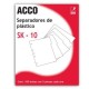 ACO-SEP-P0560 / P0560 Separador plástico 5 divisiones ACCO tamaño carta