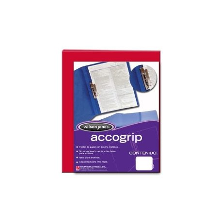 ACO-CAR-P0961 / P0961 Folder Accogrip Carta Rojo