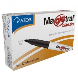 AZO-MAR-84002C / 301.84002 Marcador Magistral Didactico Rojo 12pz