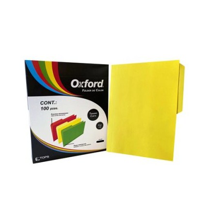 ESS-FOL-M762AM / M762 1/2 AM FOLDER OXFORD CARTA AMARILLO C/100