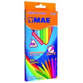 MAE-COL-CMT12 / CMT-12L LAPICES DE COLOR TRIANGULARES MAE