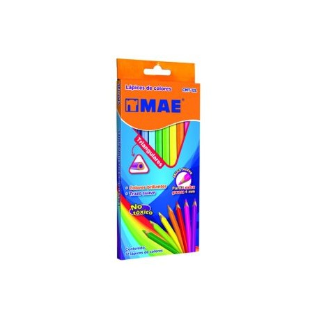 MAE-COL-CMT12 / CMT-12L LAPICES DE COLOR TRIANGULARES MAE