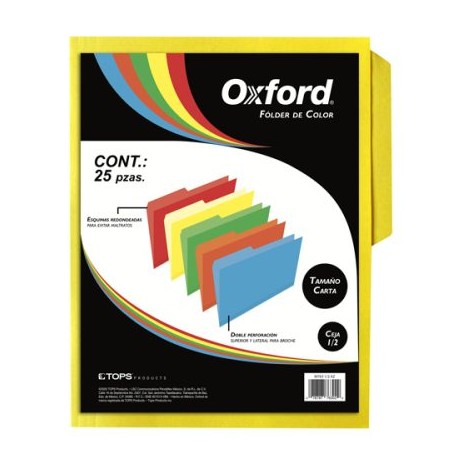 ESS-FOL-M763AM / M7631/2AM FOLDER OXFORD CARTA AMARILLO C/25