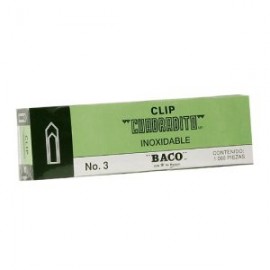 BAC-CLI-CUADRI3 / CL011 Clip Baco cuadrito No.3  caja con 100 clips