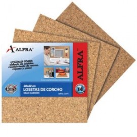 ALF-PIZ-6768 / 6768 Loseta de corcho Alfra 30x30x0.6cm