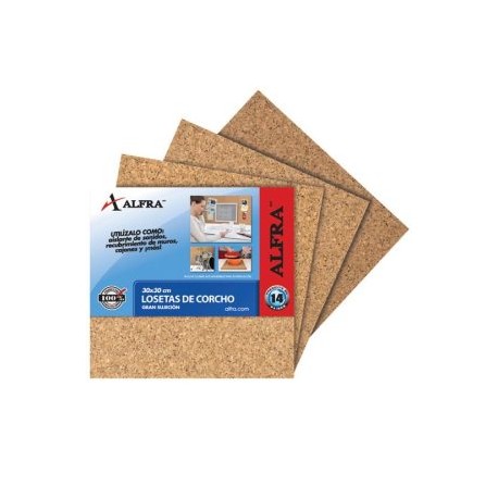 ALF-PIZ-6768 / 6768 Loseta de corcho Alfra 30x30x0.6cm