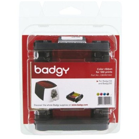 BAD-CON-R0100C / CBGR0100C Ribbon Color YMCKO para 100 Impresiones