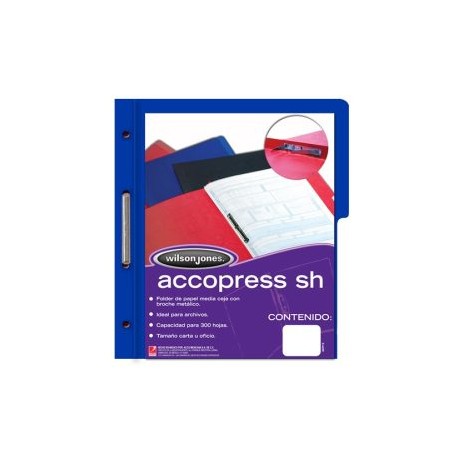 ACO-FOL-P4554 / P4554 Folder Accopress SH Carta Azul Oscuro