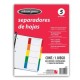 ACO-SEP-P2455 / P2455 Separador sin numeración 5 divisiones ACCO tamaño carta