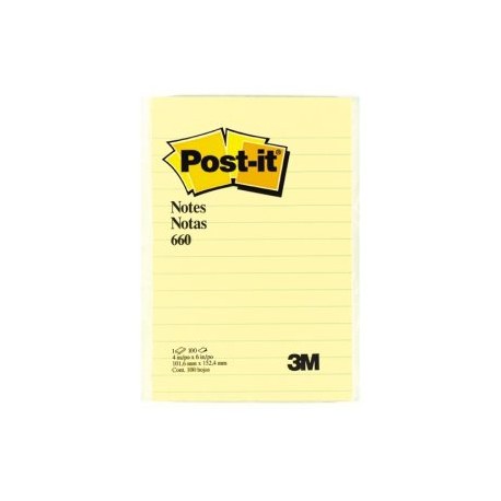 P3M-PST-6601PK / MT900176413 NOTAS POST-IT AMARILLA 4X6 PULG