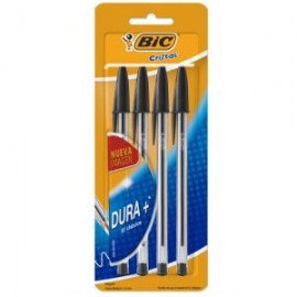 BIC-BOL-M250CN4 / 70330354357 Boligrafo Bic Punto Mediano Negro 4pz