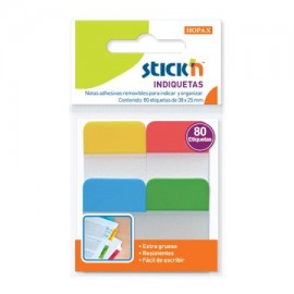 MAE-BAN-21607 / 21607 INDIQUETAS STICKN 38MM X 25MM 4 COLORES