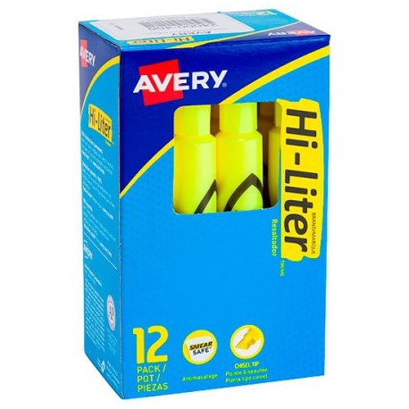 AVE-MAR-C24000 / 24000 Resaltador Hi-Liter Amarillo 12pz