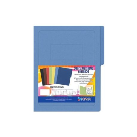 KYM-FOL-PTCAZC / CAPRKB-TC-AZC CARPETA KYMA C/BROCHE CARTA AZUL C/5