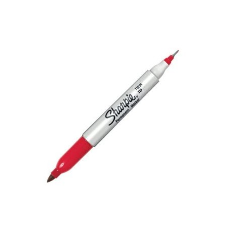 BER-MAR-8616160 / 1805636 Marcador Sharpie Doble Punta Rojo 1pz