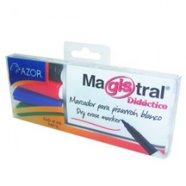 AZO-MAR-84074 / 301.84074 Marcador Magistral Didactico Punto Fino Surtido 4pz