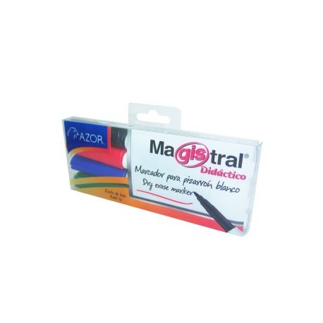 AZO-MAR-84074 / 301.84074 Marcador Magistral Didactico Punto Fino Surtido 4pz