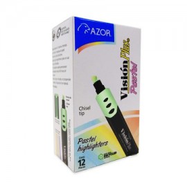 AZO-MAR-2600VPC / 301.2600VEP Resaltador Vision Plus Pastel Verde 12pz