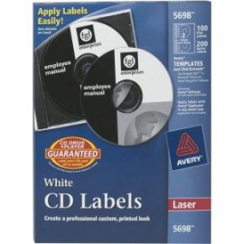 AVE-ETI-5698 / 5698 Etiqueta para CD Tecnologia Laser 100pz