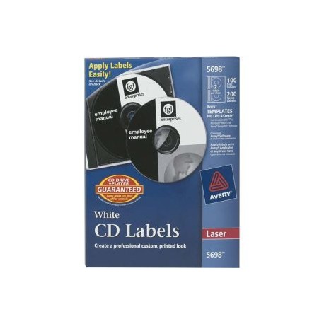 AVE-ETI-5698 / 5698 Etiqueta para CD Tecnologia Laser 100pz