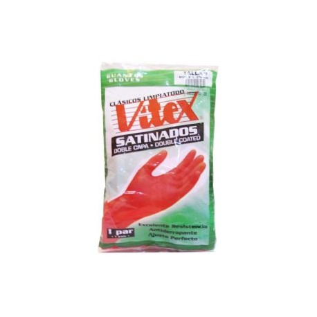 LJA-PDIR-0004 / GUA0014GV Guantes de latex antiderrapantes n 9 Vitex color rojo