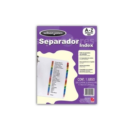 ACO-SEP-P1367 / P1367 Separador Alfabetico A-Z