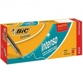 BIC-BOL-BOL12RO / 70330189140 Boligrafo Bic Cristal Intenso Rojo 12pz