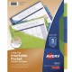AVE-SEP-11902 / 11902 Separador Plastico Carta 5 Divisiones Pestaña Multicolor