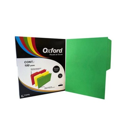 ESS-FOL-M762VD / M762 1/2 VD FOLDER OXFORD CARTA VERDE C/100