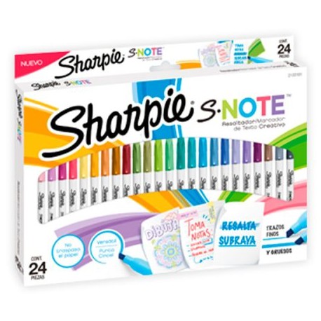 BER-MAR-2133101 / 2133101 Marcador Permanente Sharpie S-Note Surtido 24pz