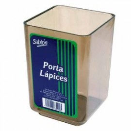 AZO-LAP-3106HU / 306.3106HU Porta lápices Sablón color humo 6.3 x 6.3 x 9.6 cm