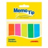 JAN-SEP-16795 / 6570516795 Señales plásticas memo tip 5 colores bolsa con 125 señales neón