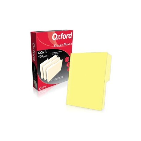 ESS-FOL-M750YEL / M750 1/2 YEL FOLDER OXFORD CARTA AMARILLO C/100