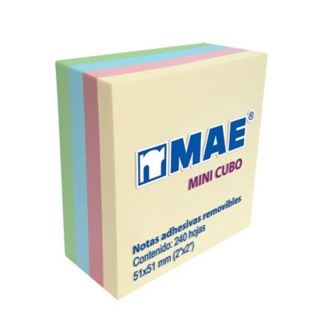 MAE-PST-21204 / 21204 Block de notas adhesivas pastel 2×2 Mae