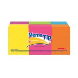 JAN-PST-0102397 / 6560102397 BLOCKS MEMO TIP NEON 1.5X2 PULG C/12