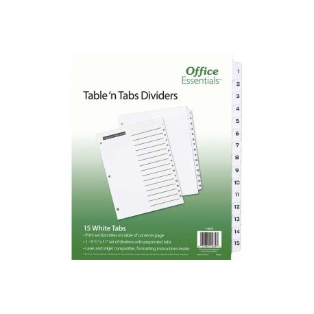 AVE-SEP-11674 / 11674 Separador Blanco Carta 15 Division